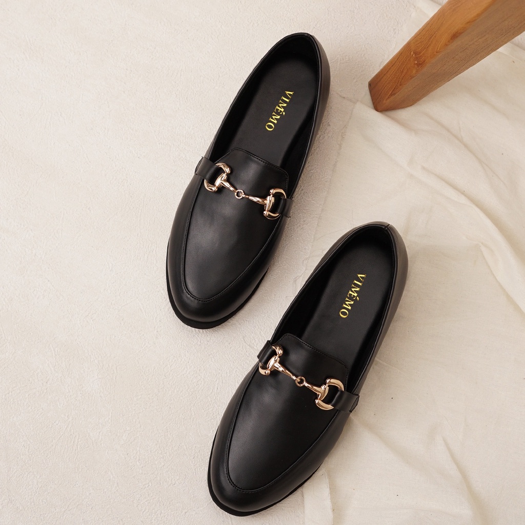 Vimemo Zenna - Sepatu Loafers Vintage Minimalist Slip On Shoes | Sepatu Kerja Wanita