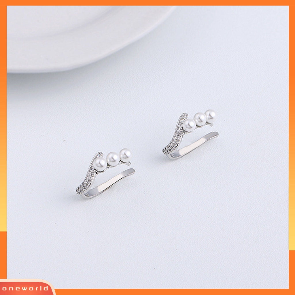 [WOD] 1pc Anting Pengerjaan Halus All-match Indah Menawan Elegan Halus Anting Klip Untuk Pacaran