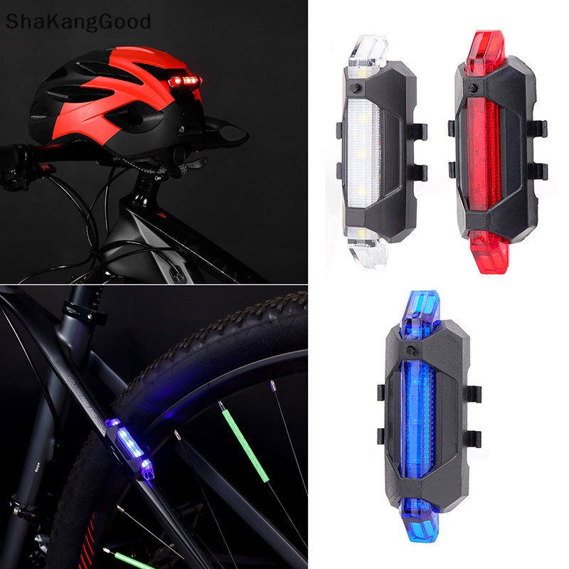 Skid Lampu Sepeda LED Tahan Air Lampu Belakang Ekor USB Rechargeable Bike Light Mount Cycling Safety Warning Light Aksesoris Sepeda SKK