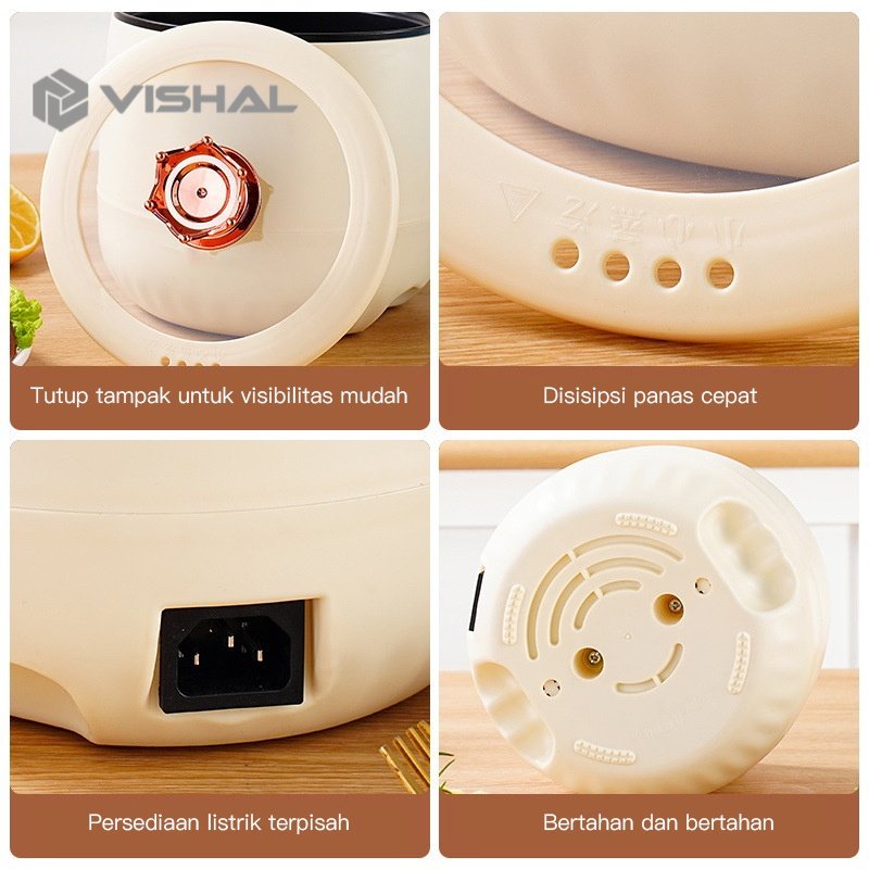 Vishal Panci Listrik multifungsi / rice cooker / panci mie  /wajan listrik VS-1863