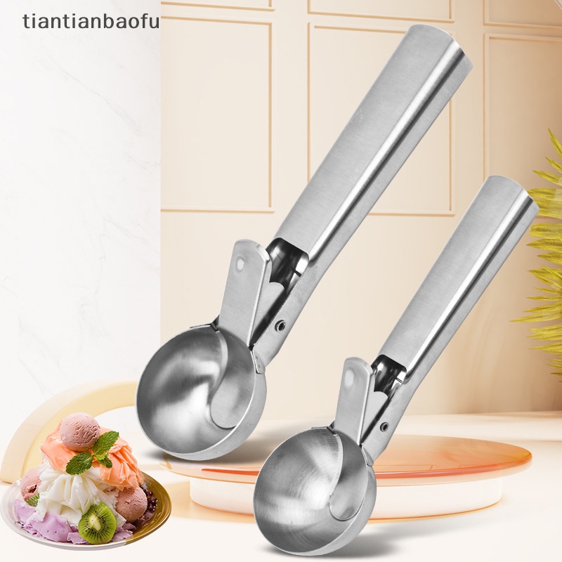 [tiantianbaofu] Ice Cream Scoops Stainless Steel Penggali Es Krim Anti Lengket Alat Sendok Es Krim Butik