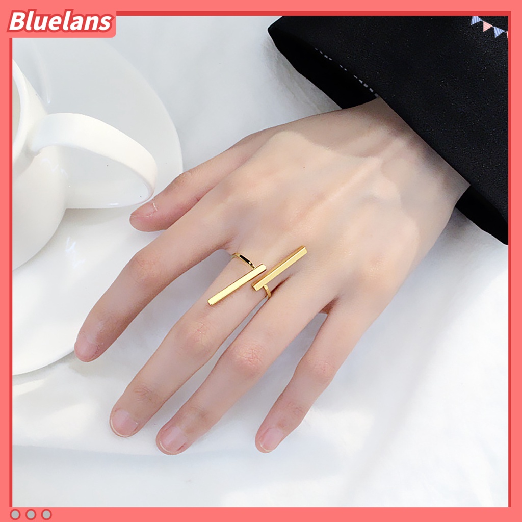 [BLS] Cincin Pembuka Lingkaran Jari Fashion Bahan Metal Ramah Kulit Untuk Pacaran