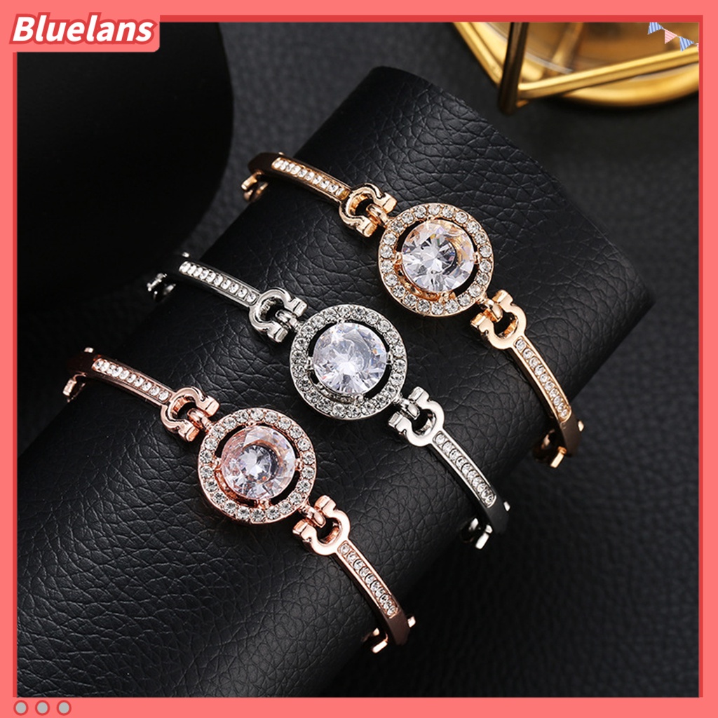 [BLS] Women Bracelet Sparkling Vibrant Color Lobster Clasp Design Adjustable Dengan Rantai Ekstensi Alloy Berlian Imitasi Bersinar Gelang Wanita Perhiasan Hadiah Untuk Perempuan