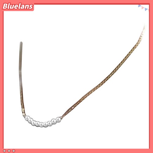[BLS] Fashion Wanita Sederhana Perhiasan Hadiah Mutiara Liontin Rantai Choker Kalung