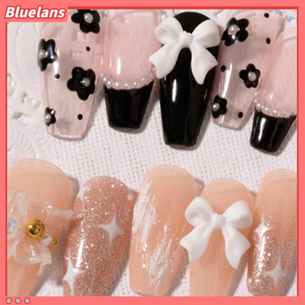 [BLM] 50pcs /Set Hiasan Kuku Ukiran Efek 3D Ikatan Simpul Mini Nail Art Dekorasi Aksesoris Kuku Untuk Wanita