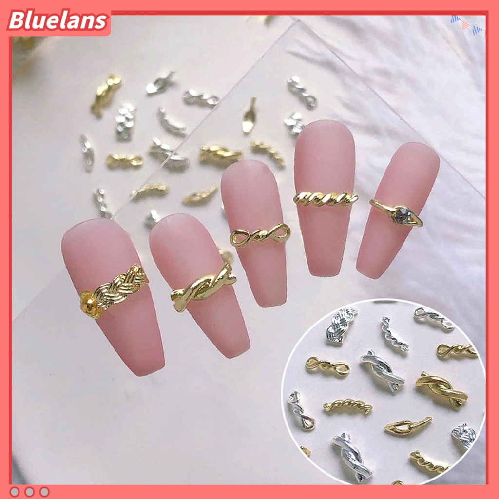 [BLM] 20pcs Dekorasi Kuku Bentuk Indah Tahan Karat Alloy Semua-Guna 3D Kuku Pesona DIY Manicures Desain Perlengkapan Kecantikan