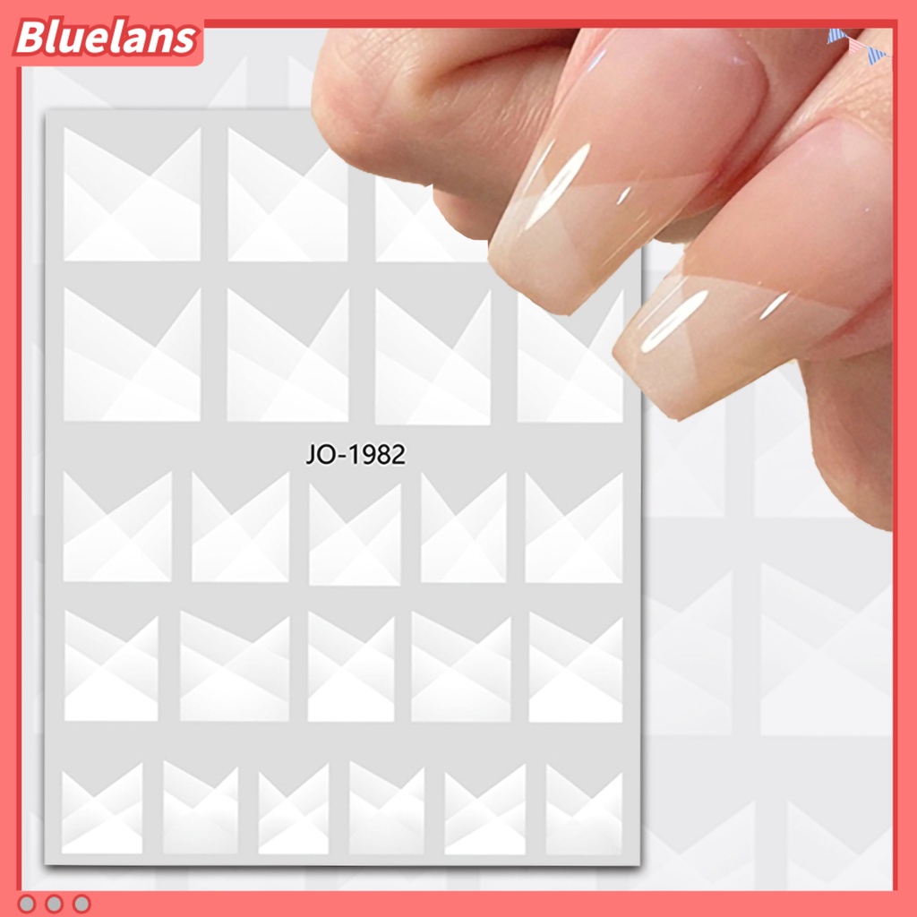 [BLM] Stiker Kuku Perekat Diri Tahan Air Dapat Dilepas Kuat Lengket Sangat Tipis Hias PET Tipe Geometris Nail Art Stiker Desain Manicures Perlengkapan Kuku