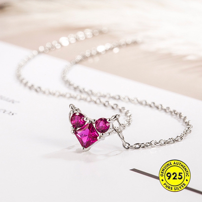 Kalung Hati Cinta Simple Perak S9252023Terbaru U1756