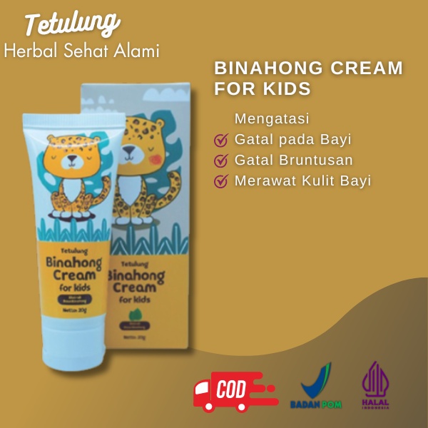 Obat Gatal Bayi Bintik Merah dan Bruntusan Binahong Cream For Kids 6 Bulan
