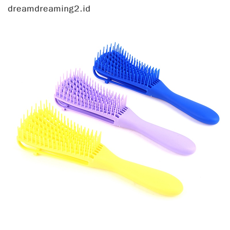 (drea) 1pc Sisir Rambut Sikat Rambut Detangling Brush Salon Pijat Aneka Alat Rambut Keriting //