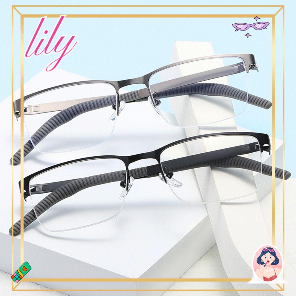 Lily Business Kacamata Baca Pria Wanita Frame Klasik Vintage Anti-Blue Light