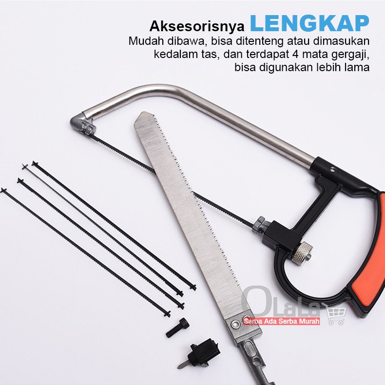 Indoholic Gergaji Tangan 8 in 1 Handsaw Set Gergaji Multifungsi untuk Kerajinan Kayu TD-069