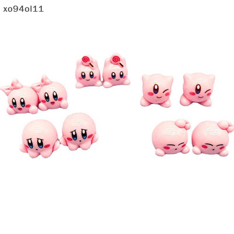 Xo 2Pcs Mini Bercahaya Kirby Super Bintang Ornamen Kartun Boneka Mikro Lanskap Dekorasi Rumah Boneka Miniatur Mainan OL