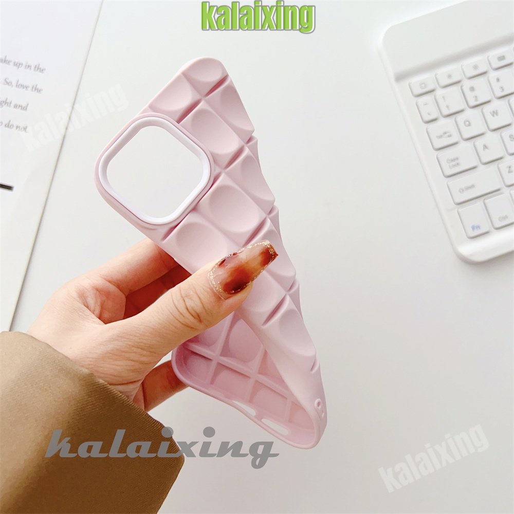 IPHONE Casing Ponsel Bahan Silikon Simple Untuk Iphone14 /13 /12 /11 Pro Max11 Casing Soft Cekung-convex Di Penutup Belakang