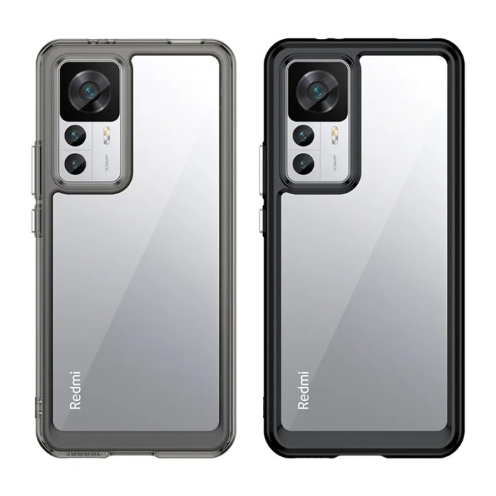 softcase xiaomi k60 Casing transparan tpu akrilik silikon protective