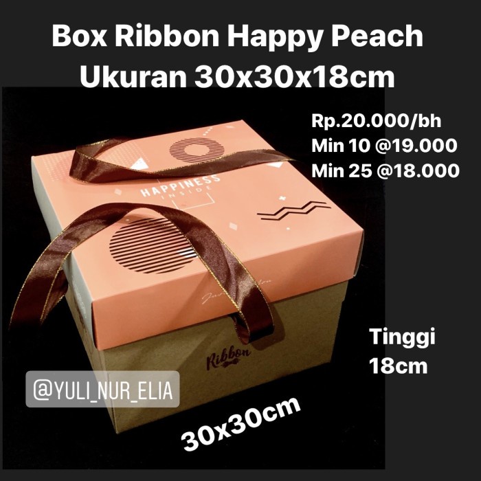 

[SC] Box Ribbon Happy Peach 30x30x18cm