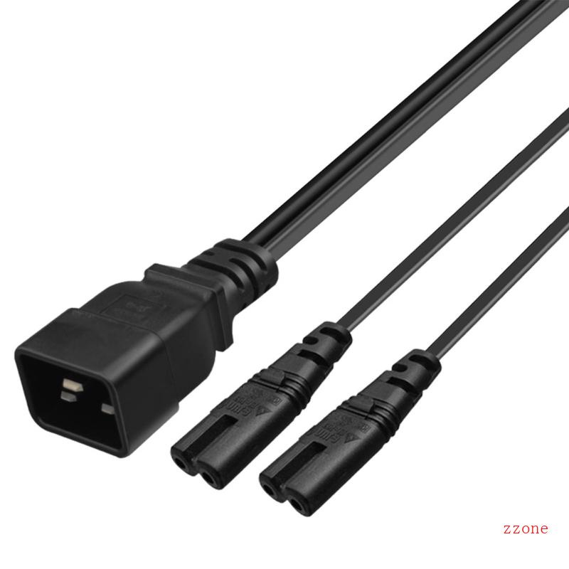 Zzz 1ft IEC320 C20 Ke IEC320 C7+C7 Female AC-Power Extension Cable Kabel Adaptor