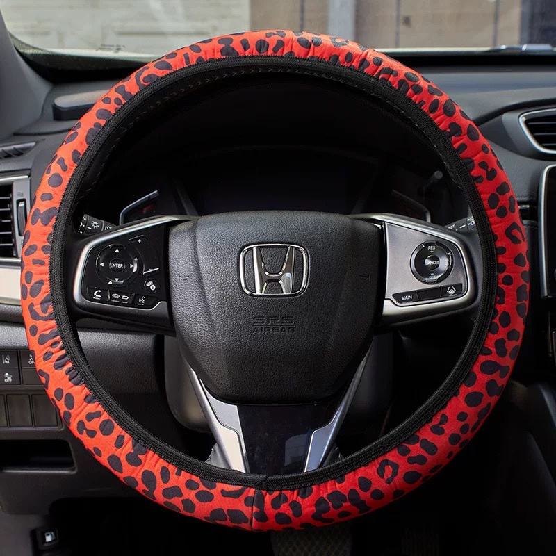 Cocok Untuk Melindungi Setir Mobil Sarung Kulit Dengan Berlian Imitasi fashionable car steering wheel leather cover