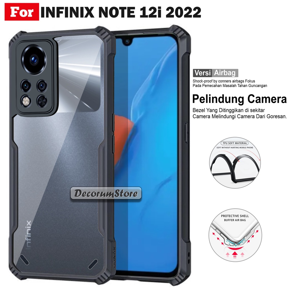 Casing Hp INFINIX NOTE 12i 2022 Hard Soft Case Anti Licin Acrylic Transparant Clear Handphone