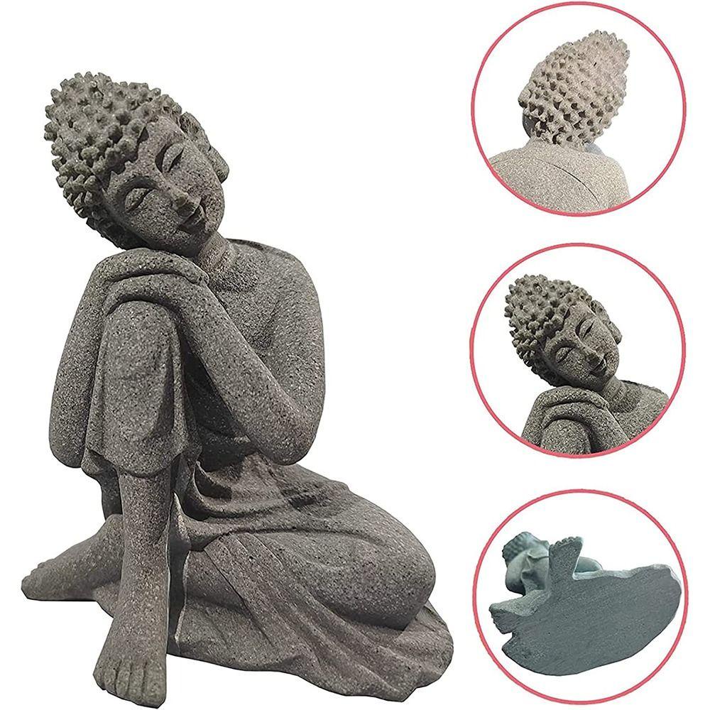 [Elegan] Patung Buddha Meditating Meditasi Bawah Air Lansekap Alami Aksesoris Akuarium