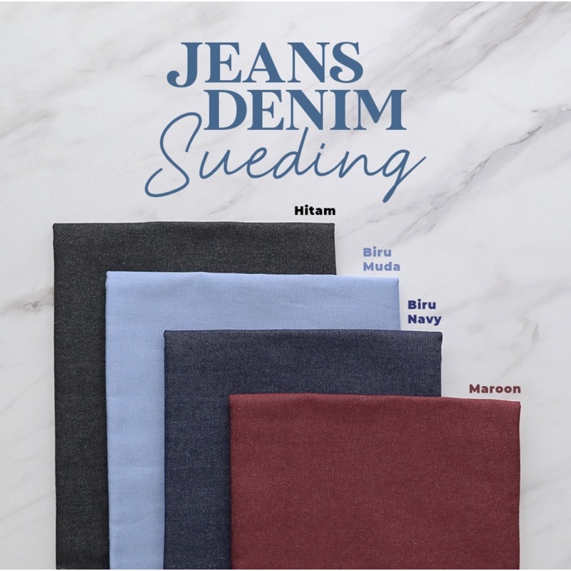 Kain Denim Jeans Tipit Bahan Baju Atasan Meteran