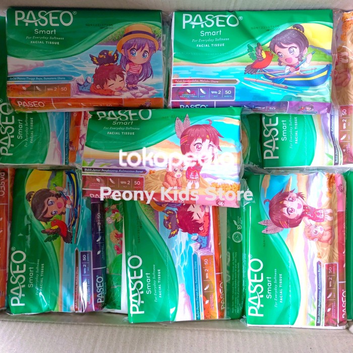 GROSIR 1 CTN Tissue PASEO SMART TRAVEL PACK 50s