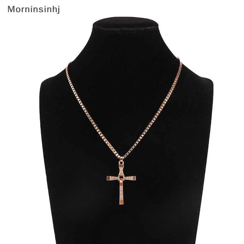 Mornin Moive Cross Necklace Kalung Liontin Salib Yesus Kristal Untuk Pria Hadiah Perhiasan id