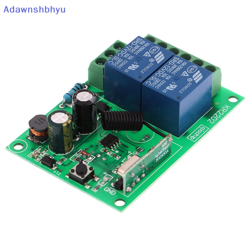 Adhyu 220V 2CH Channel Wireless RF Remote Control Receiver Relay Switch 433MHZ ID