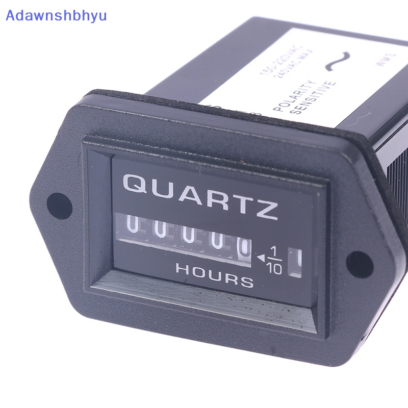 Adhyu 1PC 6digit 220V AC Hour Meter Penghitung Waktu Tersegel Lengkap 12v-36v dc ID