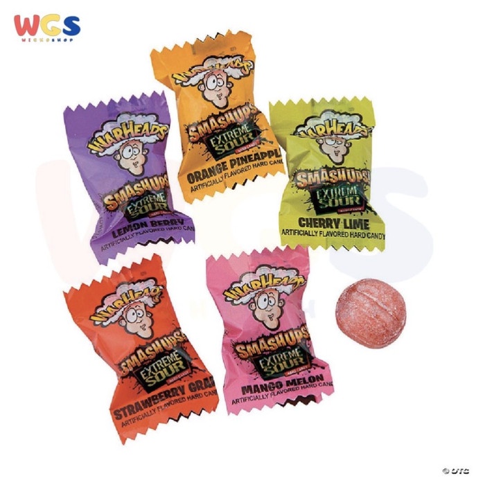 Warheads Permen Hard Candy Extreme Sour New Intense 5 Flavor 25oz 708g