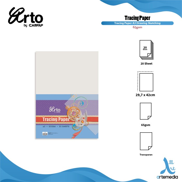 

ARTO Tracing Paper 65gsm - A4 60gsm