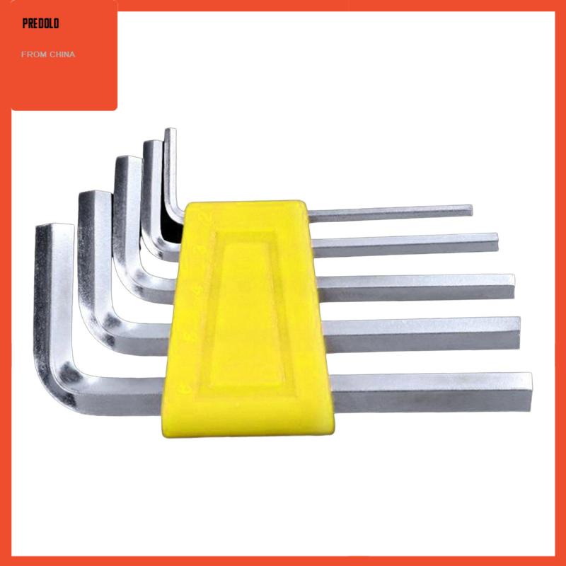 [Predolo] 5x Hex Key Set Compact Kunci Pas Allen Multifungsi Untuk Mobil Sepeda Motor