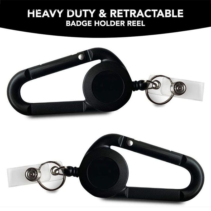 (drea) Gantungan Kunci ID Card Lanyard Klip Gantungan Kunci Ditarik Tarik Heavy Duty Keyring //