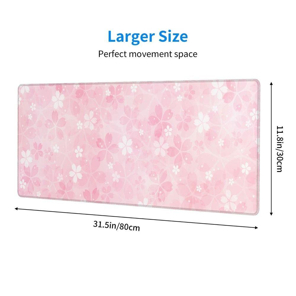 Mouse Pad Gaming Populer Alas Karet Cherry Blossom Alas Meja Besar Untuk Kantor