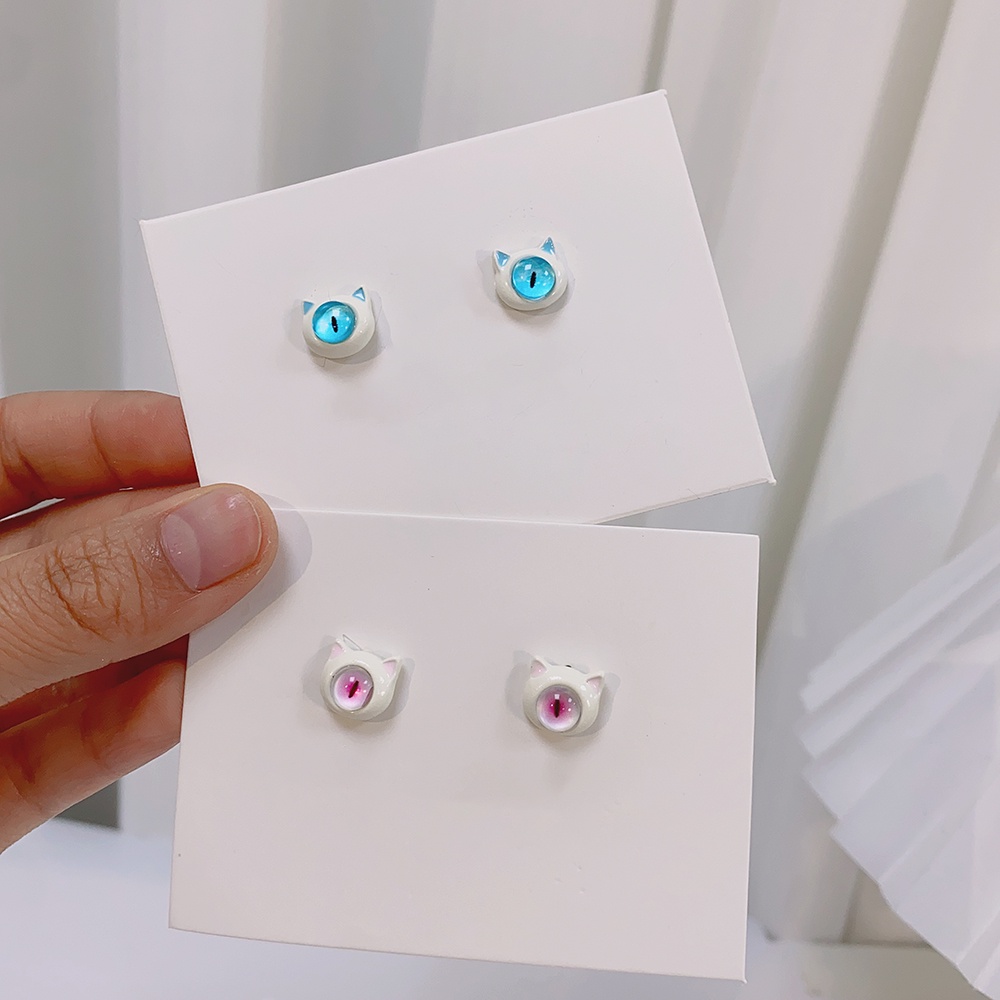 Korea INS Wanita Bermata Satu Monster Kecil Pejantan Anting Sederhana Lucu Kucing Monster Stud Earrings Pesta Anak Y2k Pengantin Pernikahan Wanita Gadis Stud Earring Anime Perhiasan Anak Menyenangkan