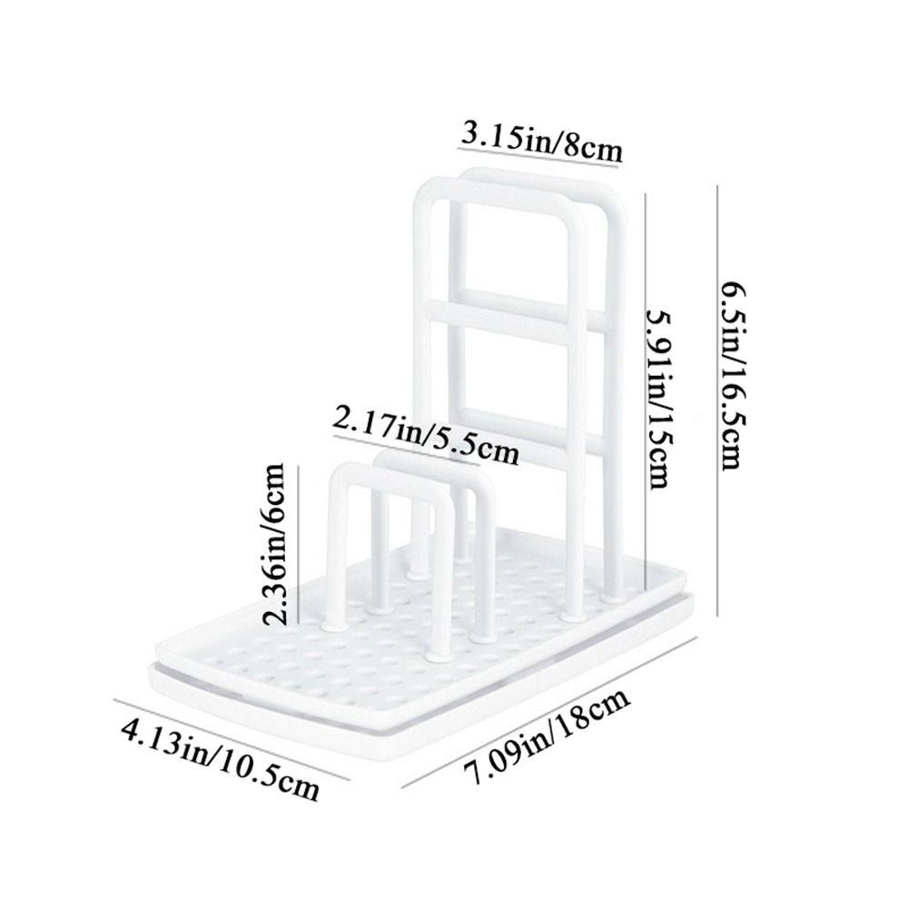 [Elegan] Rak Tiris Wastafel, Rak Kain Multi Fungsi, Kreatif Dengan Nampan Dapat Dilepas Piring Spons Sabun Plastik Untuk Dapur