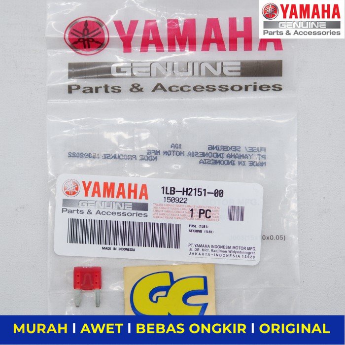 Sekring  Sekering Tancap  Fuse 10 A Yamaha - Sparepart Sperpart Spare Part Motor Yamaha Aerox Fazzio