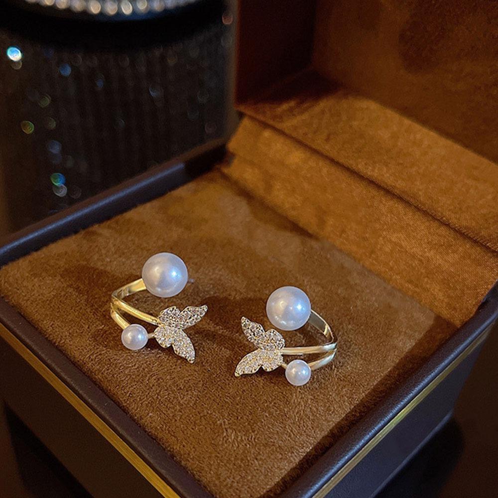 Mxbeauty Anting Kupu-Kupu Kecil Fashion Dengan Berlian Electroplating Alloy Wanita Perhiasan Untuk Wanita