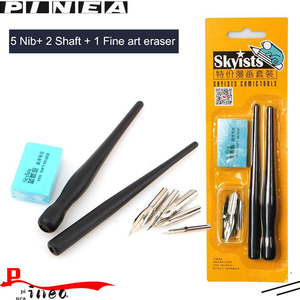 Pena Manga Nanas Set Alat Tulis Art Eraser Painting Tools