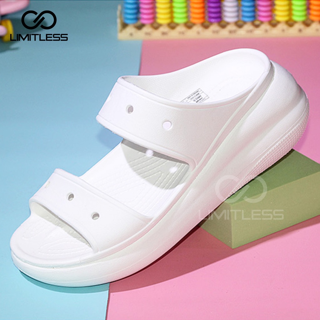 Sandal Slop Wanita Wedges Casual Korean Style Indoor Outdoor Sepatu Sendal Wanita Sol Tinggi Clasic Casual Terbaru 2023