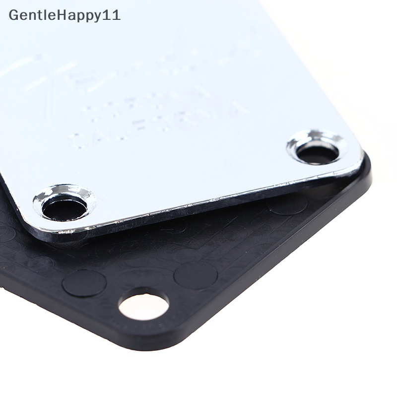 Gentlehappy Chrome Electric Guitar Neck Plate Plat Fix Papan Sambungan Leher Gitar Listrik id