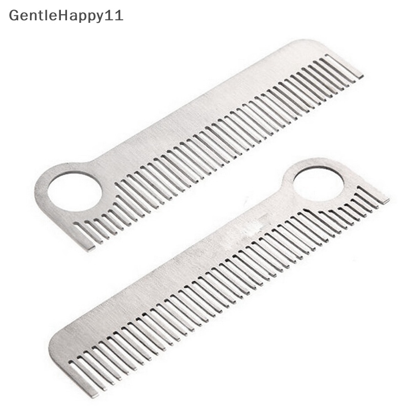 Gentlehappy  Sisir Rambut Praktis Unisex Titanium/Stainless Steel Perawatan Kesehatan Tactical Pocket id