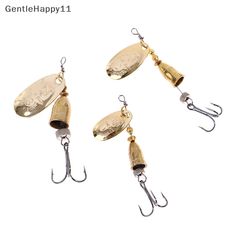 Gentlehappy Blade Rotag Spinner Metal Lure Kuningan Umpan Sendok Buatan Fishing Tackle id