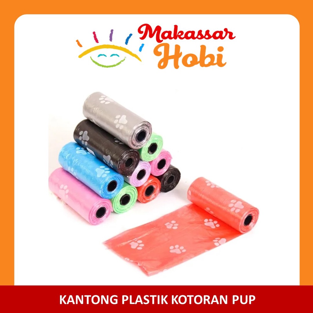 Poop Paw Bag Kantong Plastik Kotoran Pup Anjing Kucing Hewan Dog Cat