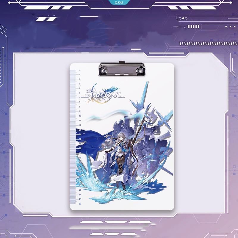 Honkai Star Rail Anime Kartun Karakter Kafka Dan Heng Maret 7th Silver Serigala Blade Perlengkapan Alat Siswa A4 Bening Frosted Folder Pad [ZK]