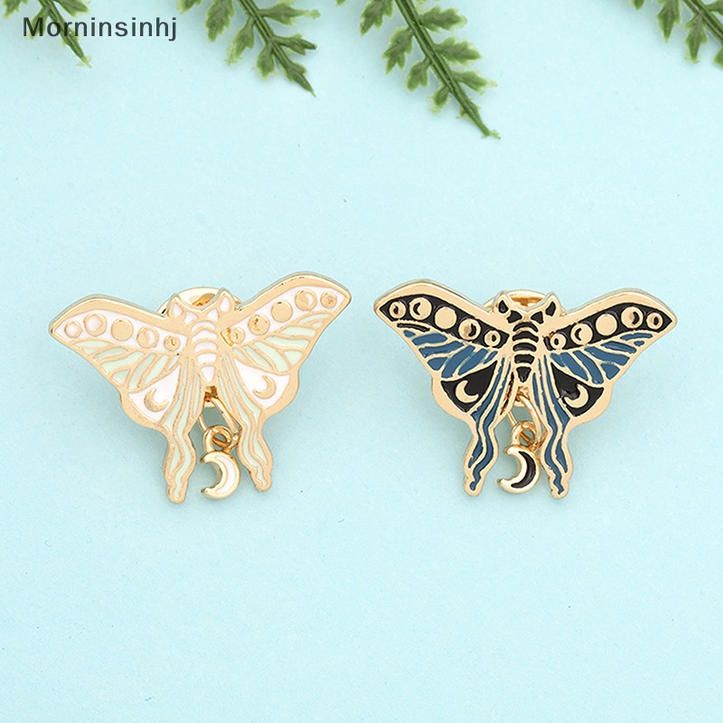 Mornin Kupu-Kupu Bros Enamel Pin Lencana Ngengat Imlek Fase Bulan Bros Perhiasan Hadiah id