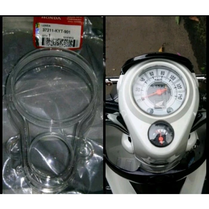 Mika kaca speedometer kilometer scoopy karbu lama