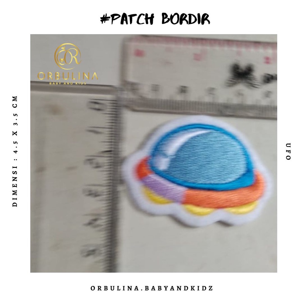 Bordir Patch Ufo/bordir/patch iron/patch baju anak/bordir baju/bordir tempel ufobisa pesan satuan