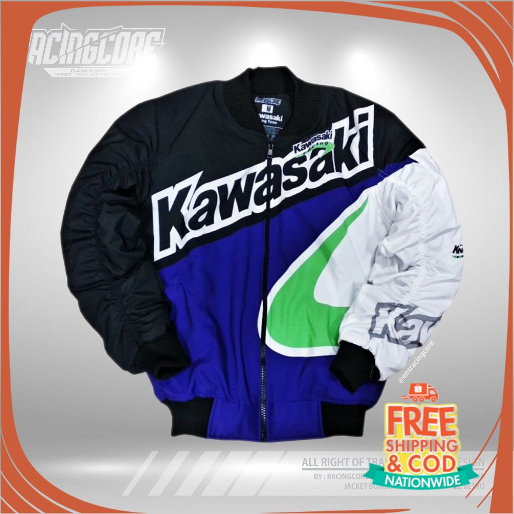 JAKET VINTAGE OOTD FESTIVAL REMAJA/ JAKET BOMBER KAWASAKI VINTAGE JAKET TOURING JAKET RETRO SUPERMOT
