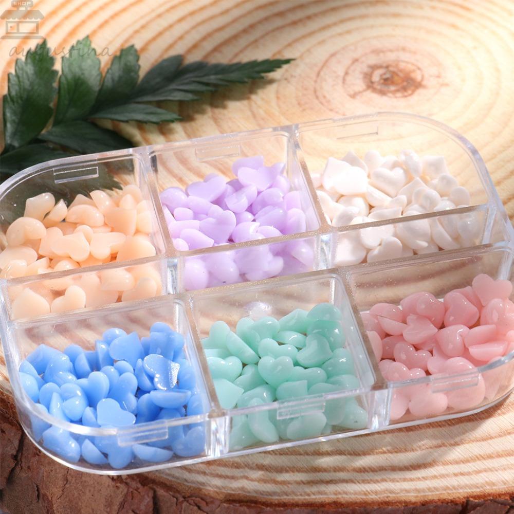 Agustina Jantung Dekorasi Kuku Wanita Fashion Cinta Hati Sinar UV Variabel Manikur Aksesoris Hiasan Kuku 3D Nail Drills